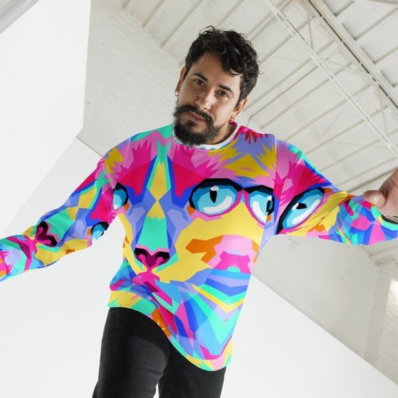 MUDPUPs Rainbow Cat Sweater Cute and Cozy Kitten Sweater - Picture 6 of 8